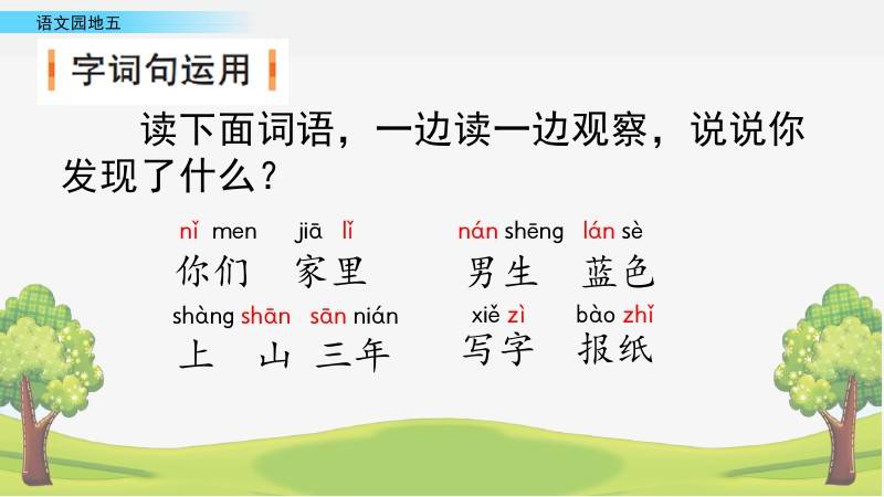 部编版小学语文一年级上册《语文园地五》图文讲解 知识要点