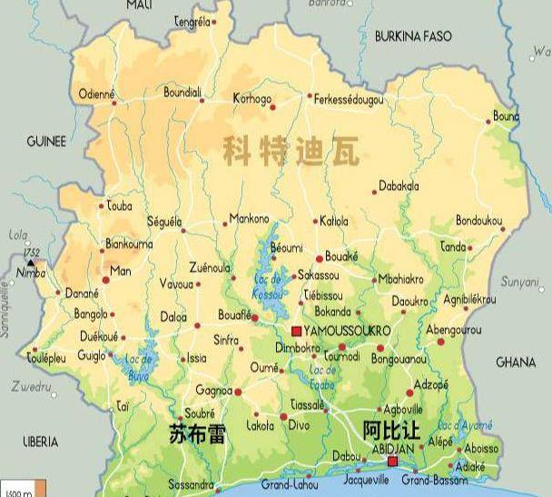科特迪瓦gdp_科特迪瓦高清地图
