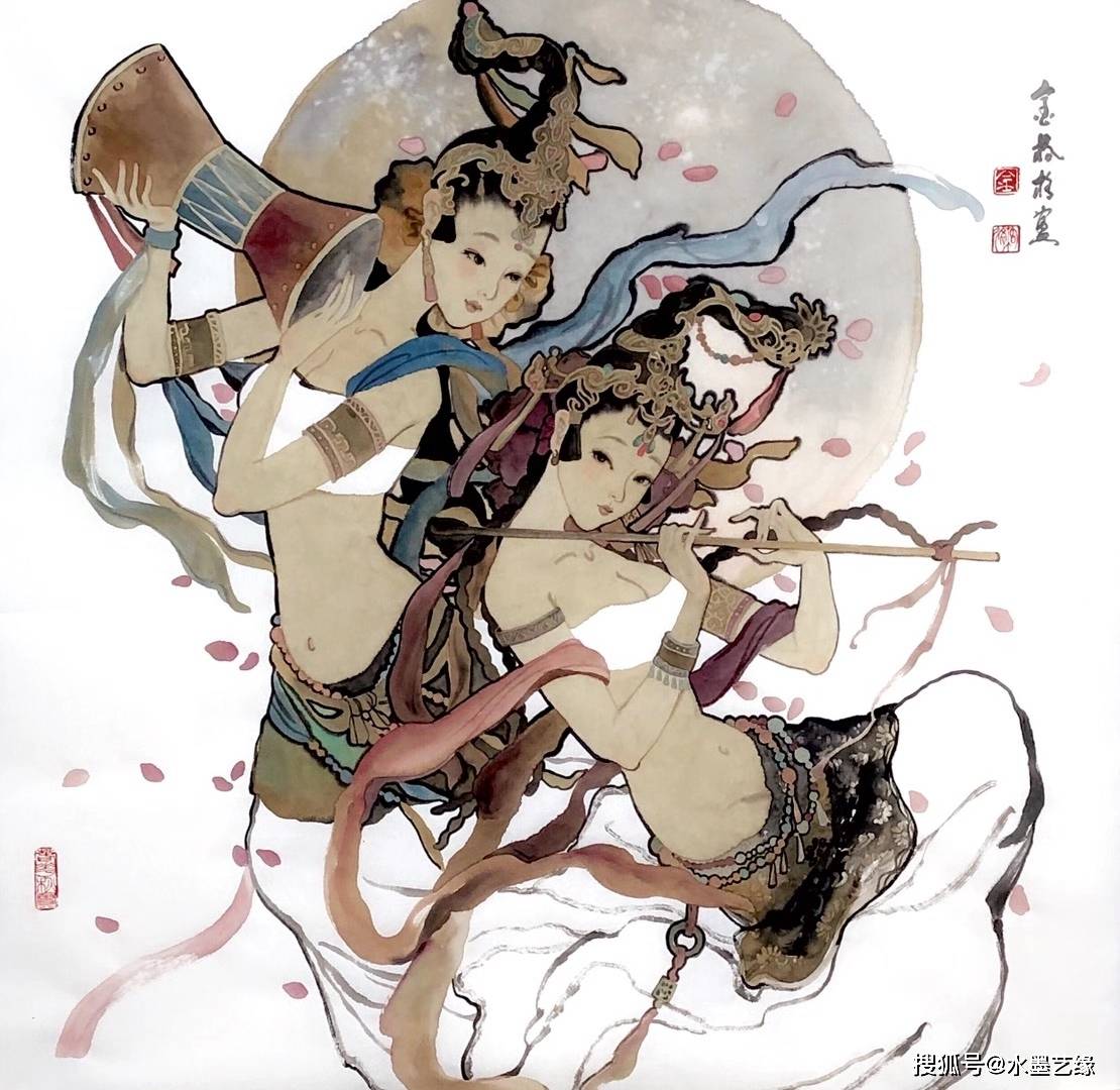 汉风古韵,幻化浮生 美女画家金格格人物画欣赏