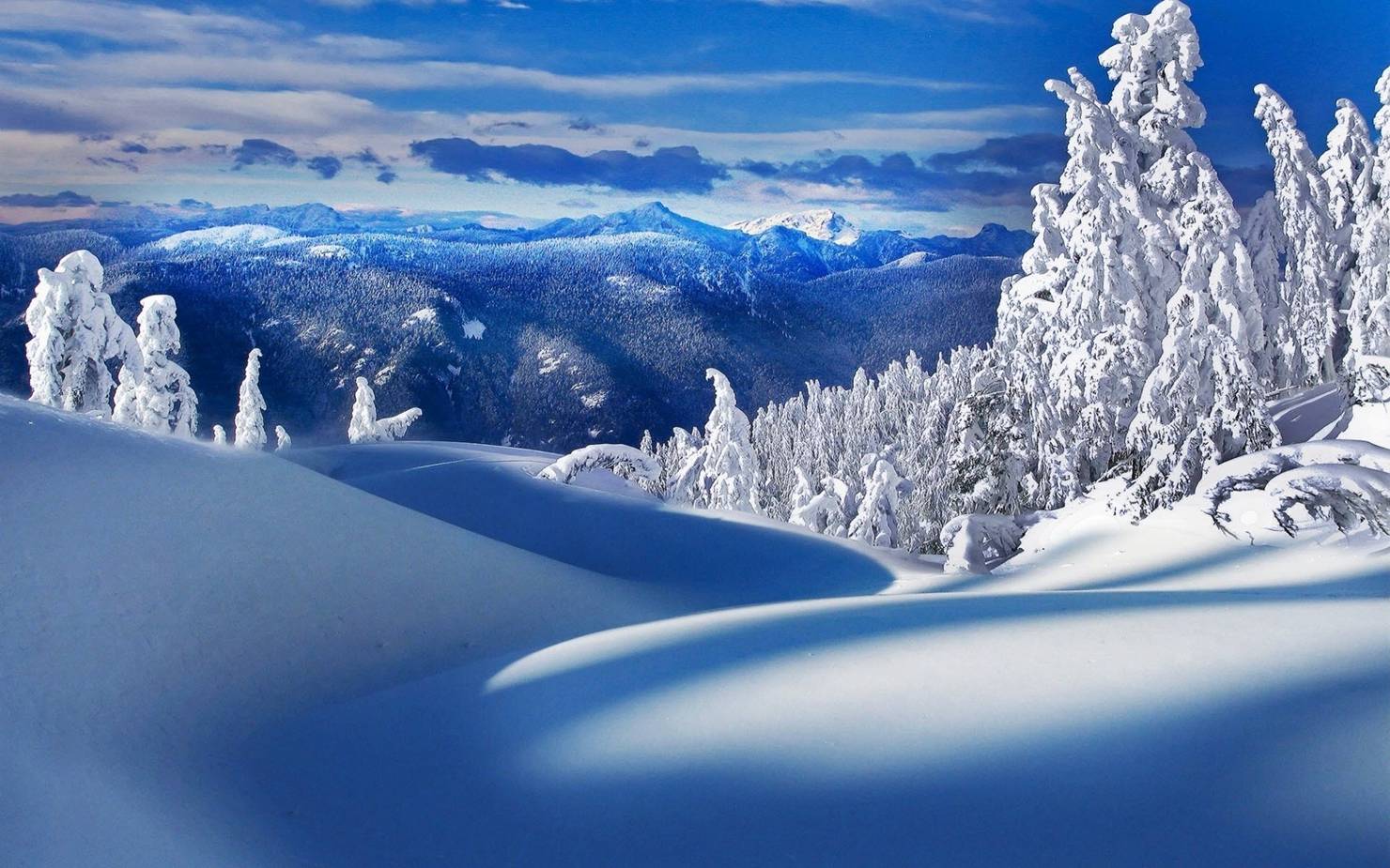 原创迷人的雪景