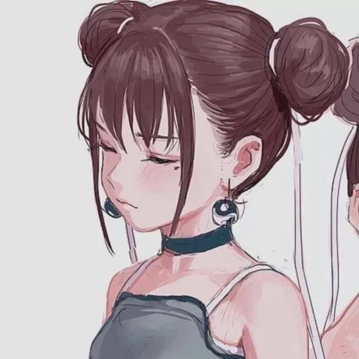 动漫头像:落花有意,流水无情