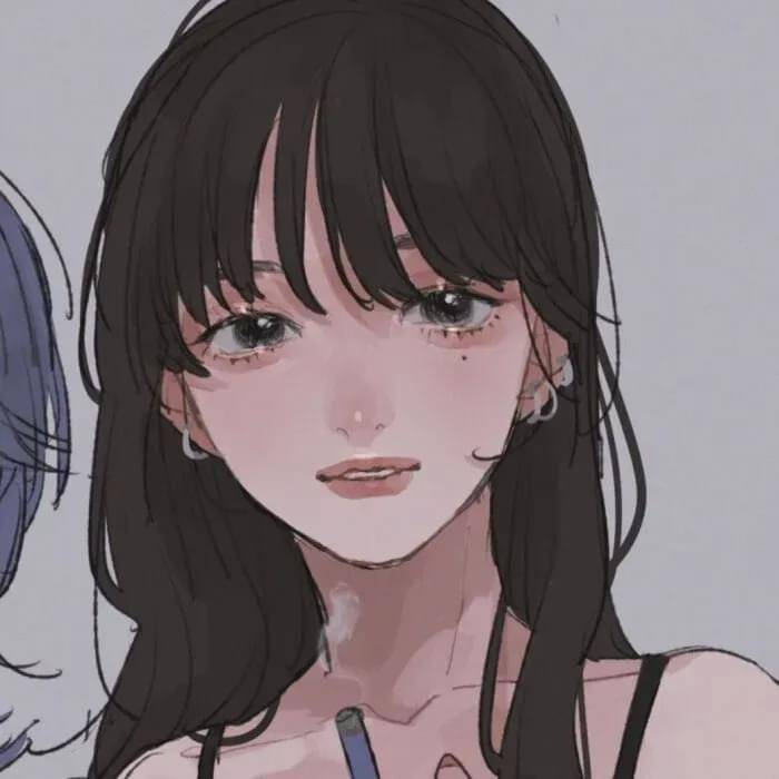 动漫头像:落花有意,流水无情