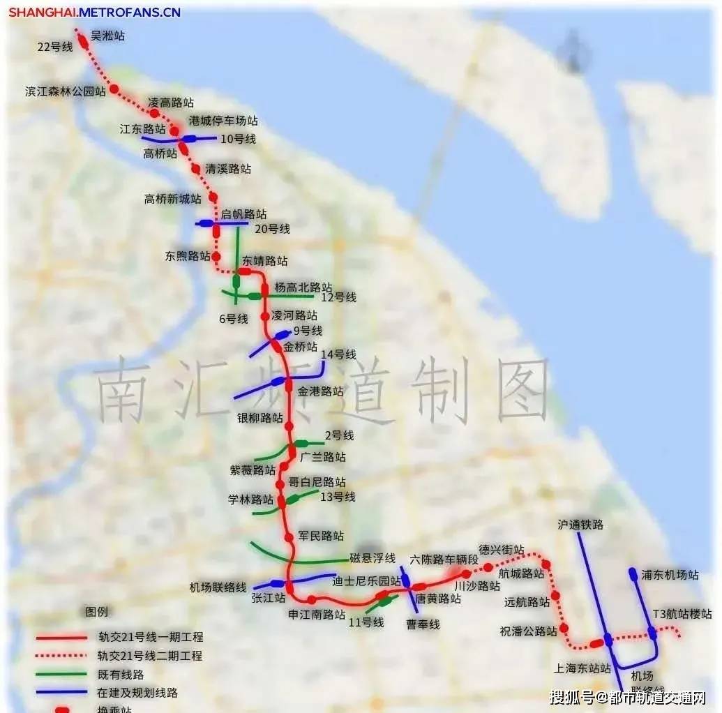 2025年轨交通车里程960 公里 2021年, 启动嘉闵线,两港快线,13号线西