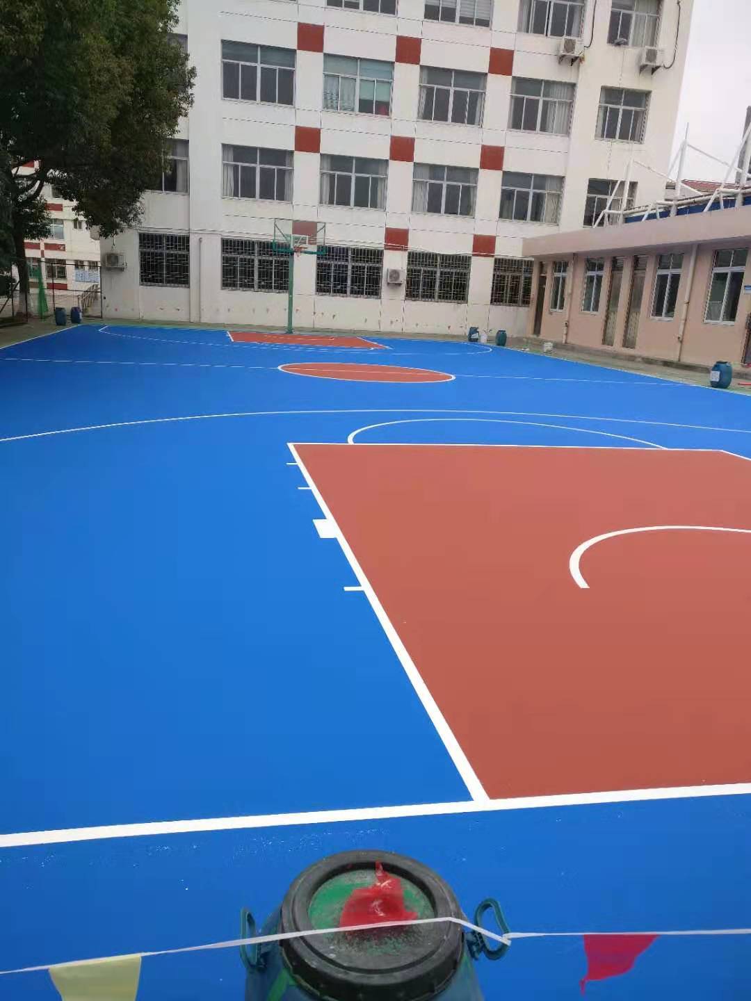 浙江台州温岭-弹性丙烯酸篮球场