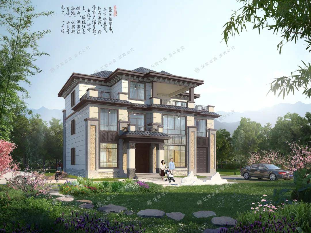 120平米中式别墅图纸,120平别墅设计图三层 湖北人钟爱的3层新中式别墅图纸完成,武汉新洲刘总年后开工