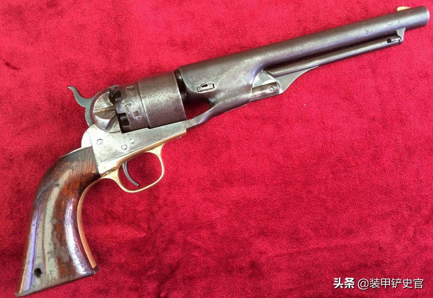 柯尔特m1860陆军型转轮手枪,在美国内战时期被交战双方使用.