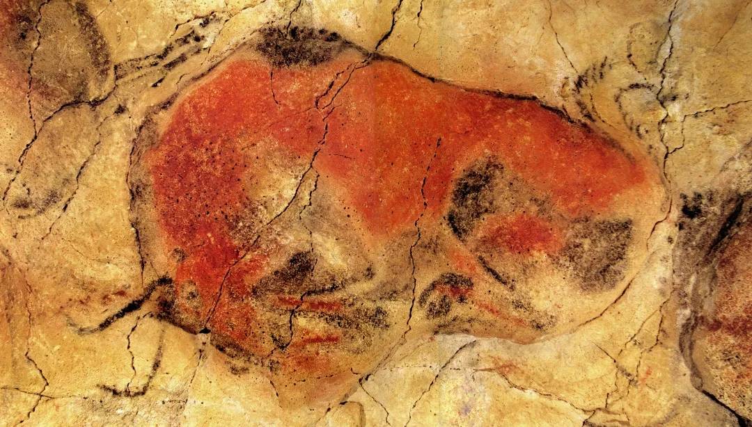 "牛,鸟,人",旧石器时代晚期,法国拉斯科洞窟"黑牛",法国拉斯科岩洞"