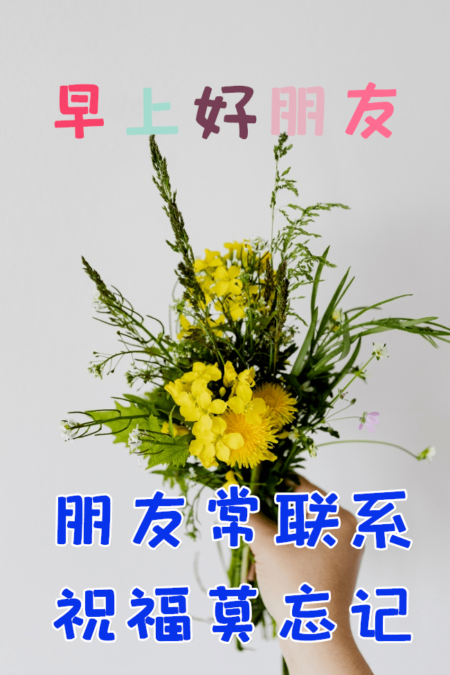 8张暖心唯美春天早安祝福语动态表情图片带字 免打字聊天春天关心人的