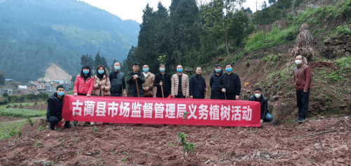 在古蔺县白泥镇菜板村植树)在古蔺县黄荆镇高峰村植树在古蔺县龙山镇