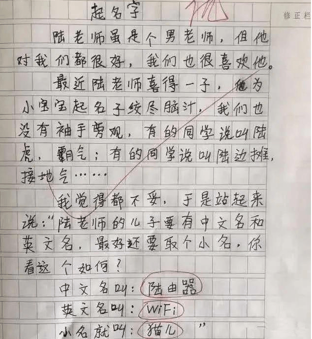 分析: 上面几篇小学生作文,看似有搞笑的成分在里面,但也能看出来小