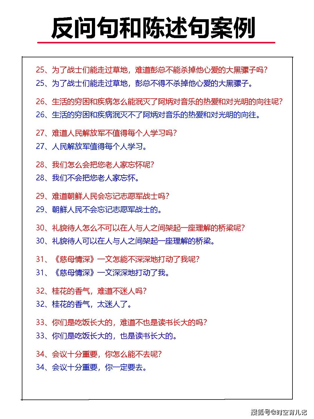 原创语文基础修辞手法反问反问句和陈述句如何互换