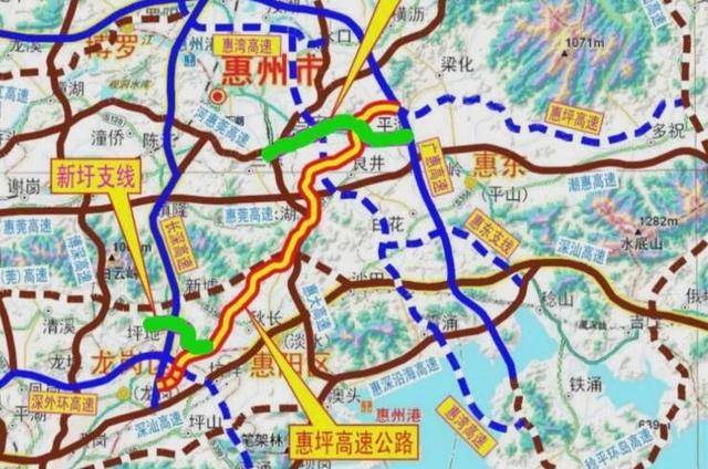 广东将建一条高速长约546公里时速100公里连接惠州与深圳
