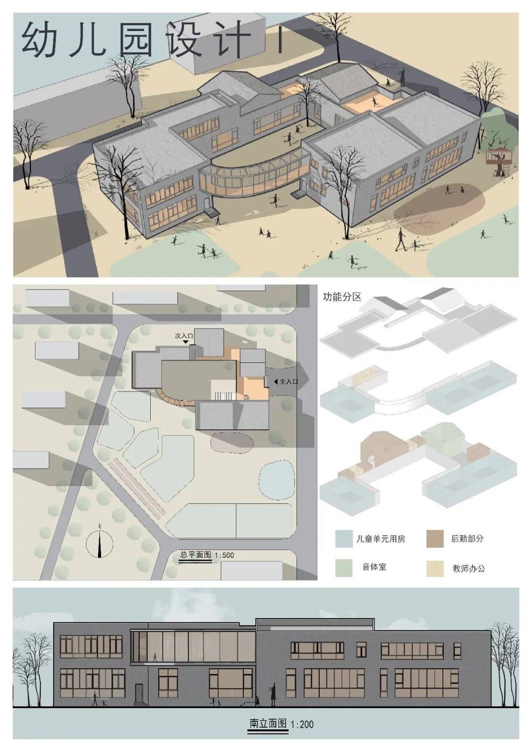 河北大学建筑学2019级春学期课程展:幼儿园方案设计