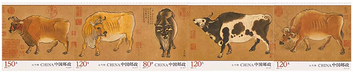 《五牛图》邮票20号发行 | "集两家之长"的胶雕套印