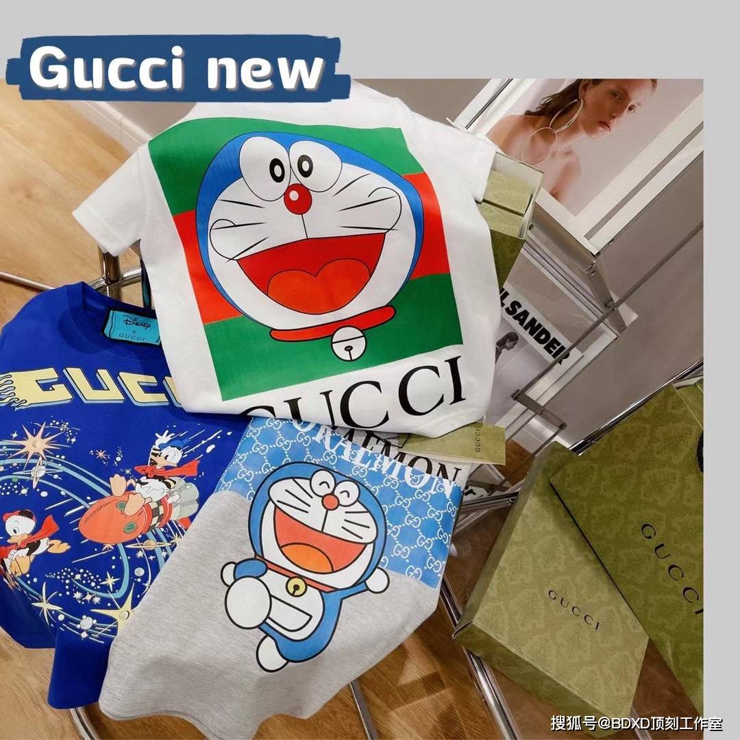 gucci古驰哆啦a梦联名短袖t恤