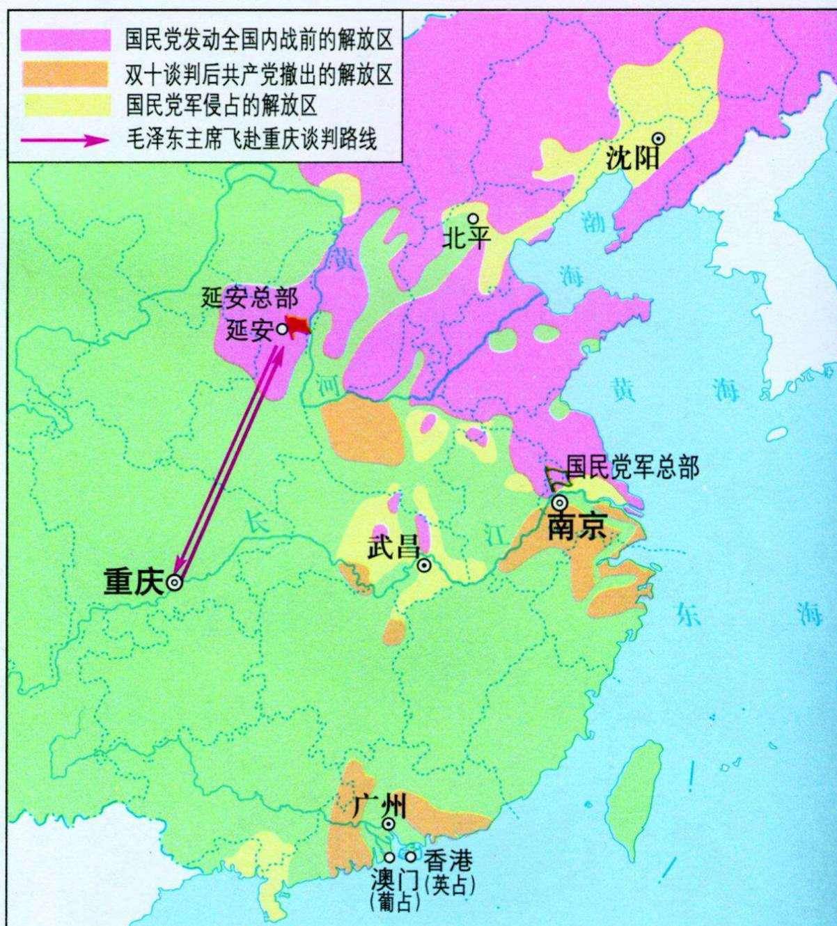 全面内战爆发形势