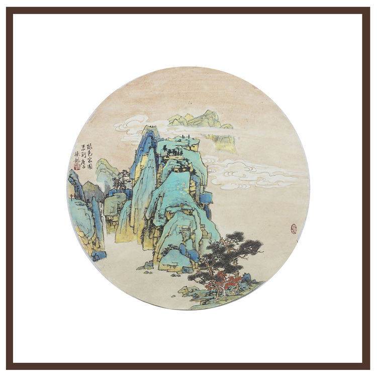 海南书画艺术网特别推荐——乔德龙大青绿山水作品欣赏之三