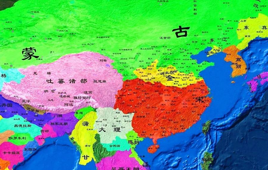 成吉思汗在位时期的地图