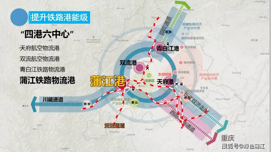 2019年,川藏铁路蒲江铁路物流港被列入成都市 "四港六中心"规划布局