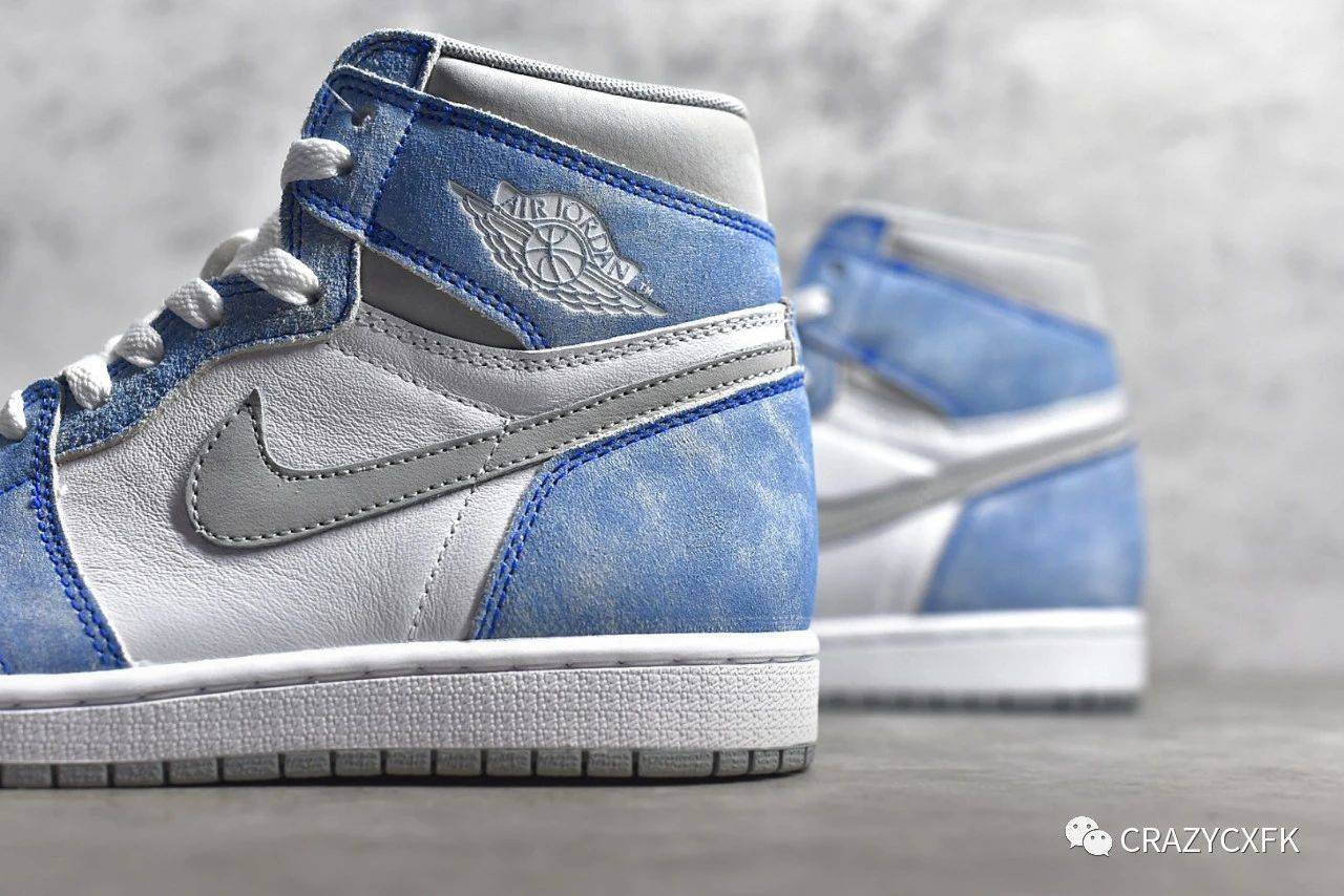 乔丹airjordan 1 retro hyper royal 高帮水洗蓝牛仔球鞋