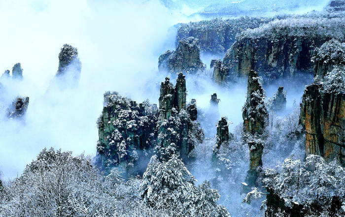 "在世界自然遗产,世界地质公园湖南张家界武陵源风景名胜区天子山景区