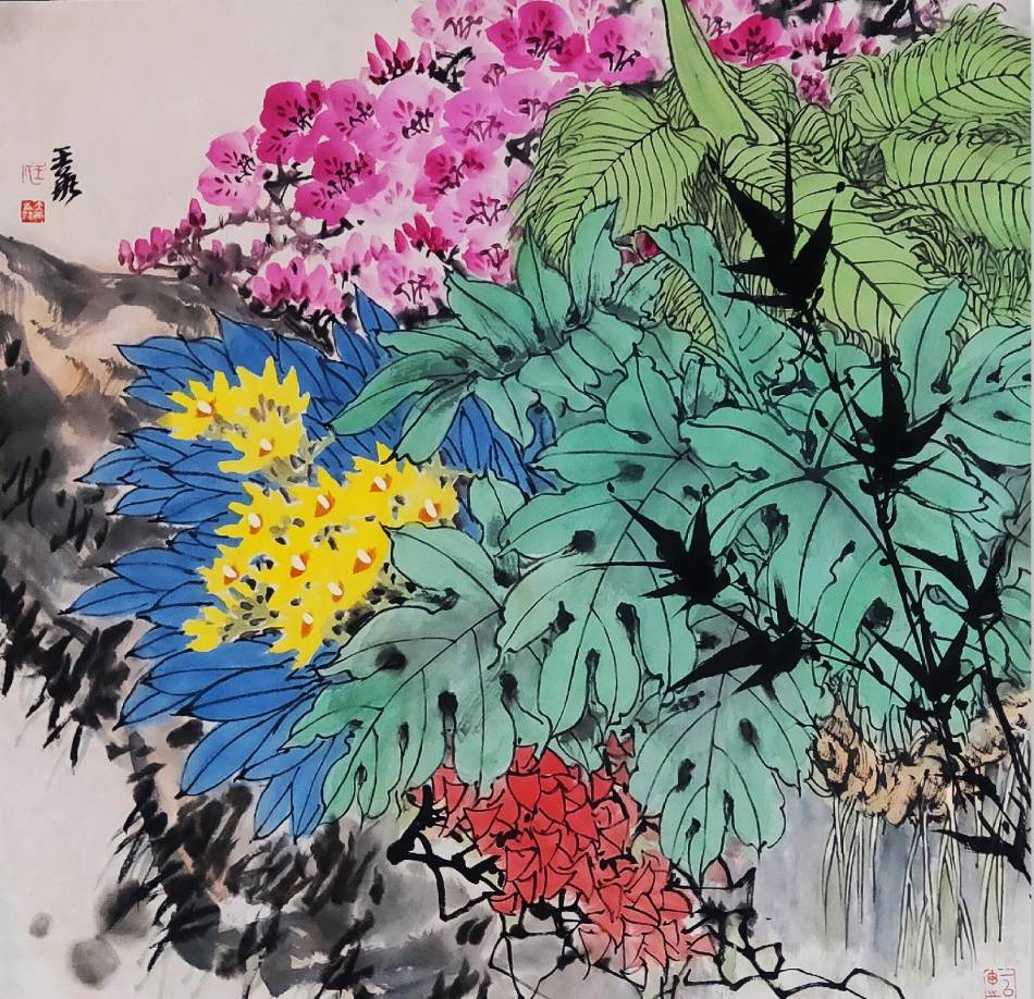 绮丽花鸟 现代山水 ——记著名画家王华