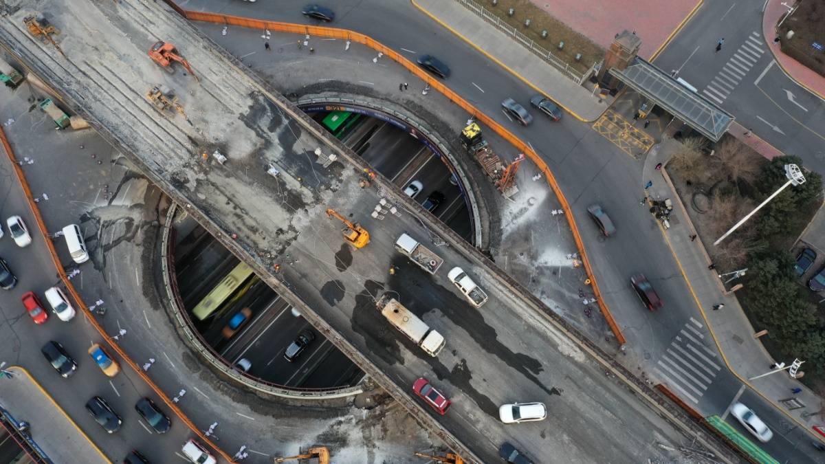 服役长达30年 哈尔滨西大直街立交桥开始拆除