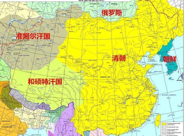 俄罗斯画的中国历史地图:从地图上都能够看出明显的居