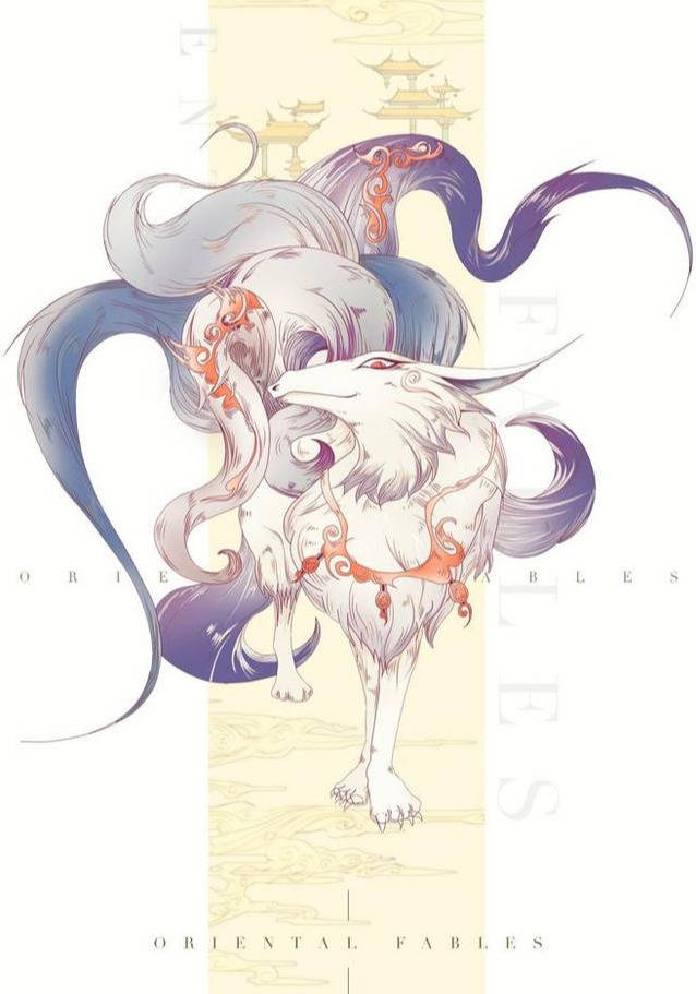 天蝎座专属的守护神兽是九尾狐,白色的非常漂亮.