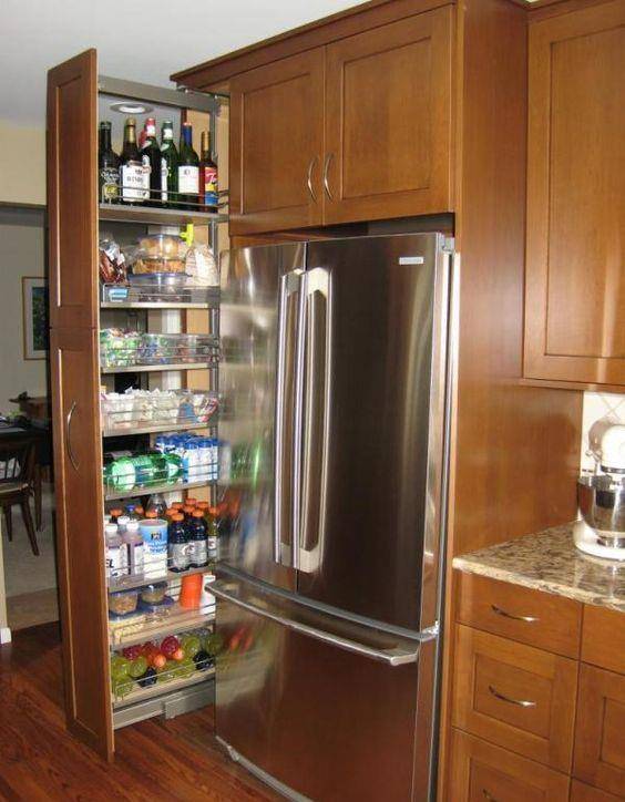 原创无论户型大小,围绕内嵌冰箱做n型收纳,置物空间足足能多出10平