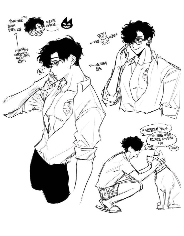 【素材】哇哦,这就是动漫男神的线稿嘛_男生
