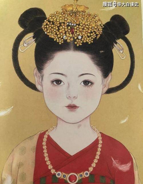 小女孩名叫李静训,字小孩,从后来对她做的容貌复原图上来看,这是个