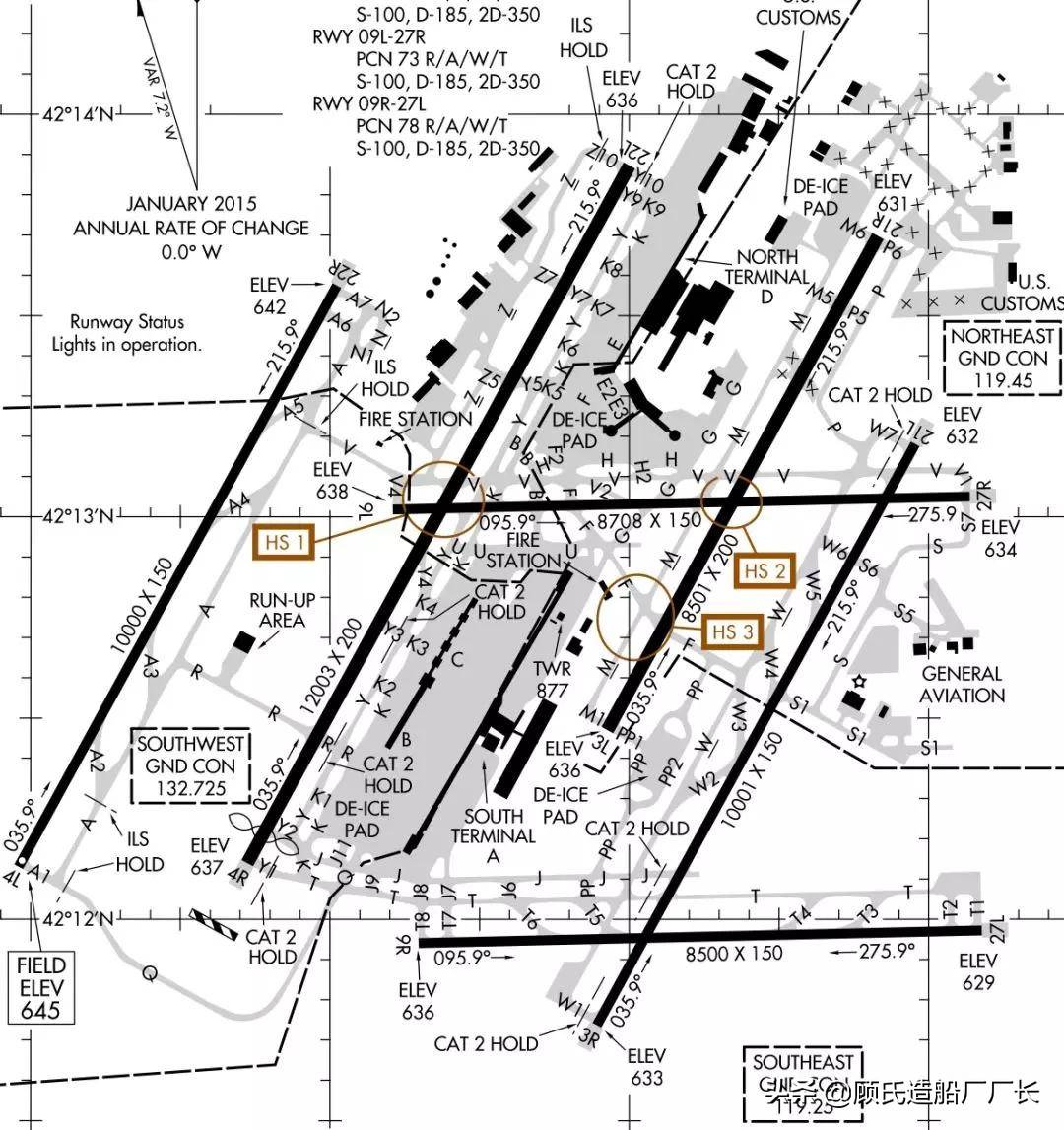 一架dc-9飞机,与nwa299,一架波音727飞机,在底特律机场09/27跑道和3c