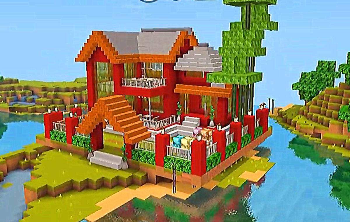 迷你世界:田园风格海边别墅设计,普通的房子呈现出高级的风格!