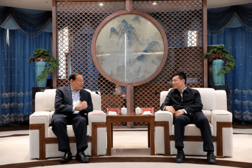 九江市委书记,市长谢来发会见陈江和主席一行