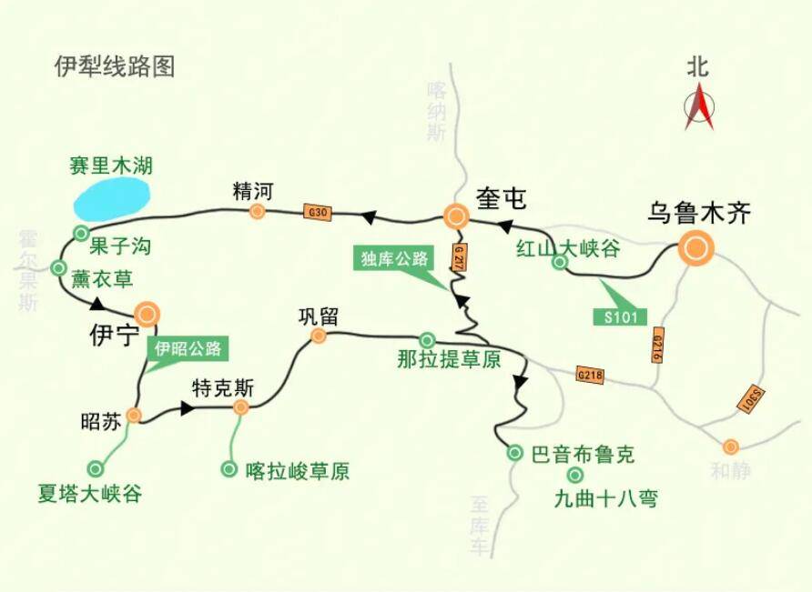 醉美伊犁新疆环天山草原独库公路小车纯玩定制户外旅游休闲摄影路线