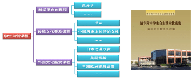 清华附中学生自创课程结构图源:清华大学附属中学官网