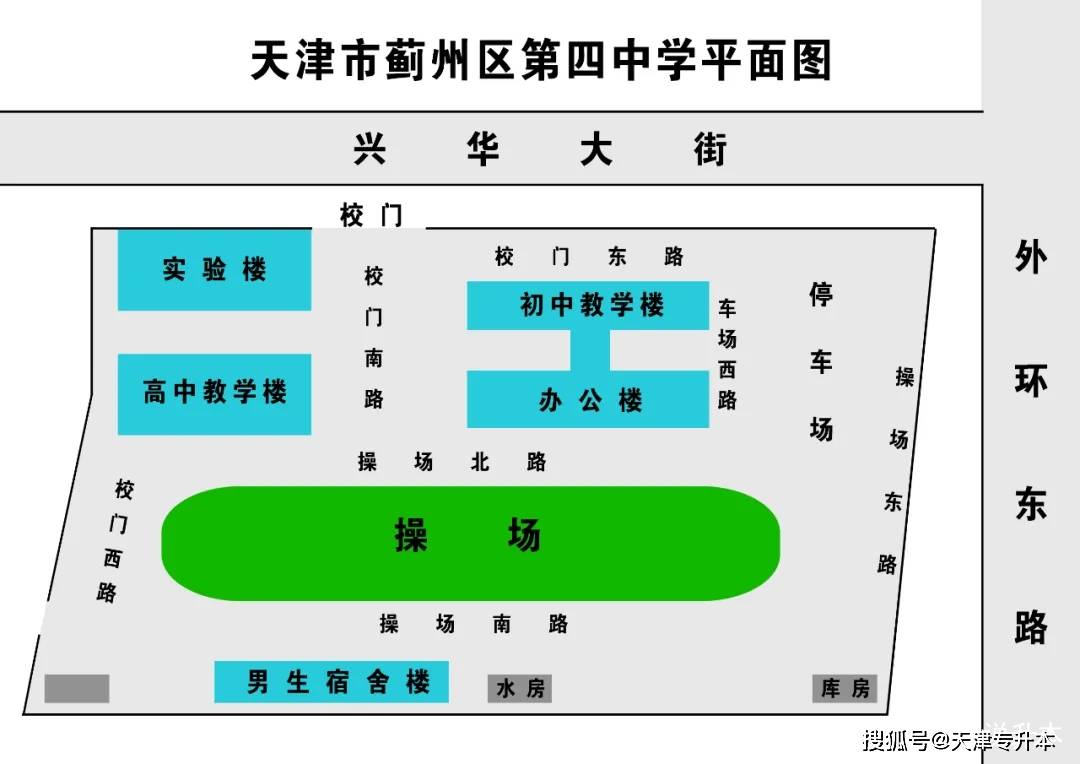 蓟州中学2021年天津市天铁普通高考考点考场示意图铁厂二中