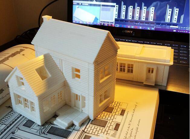 3d打印别墅建筑模型,高精度还原建筑细节