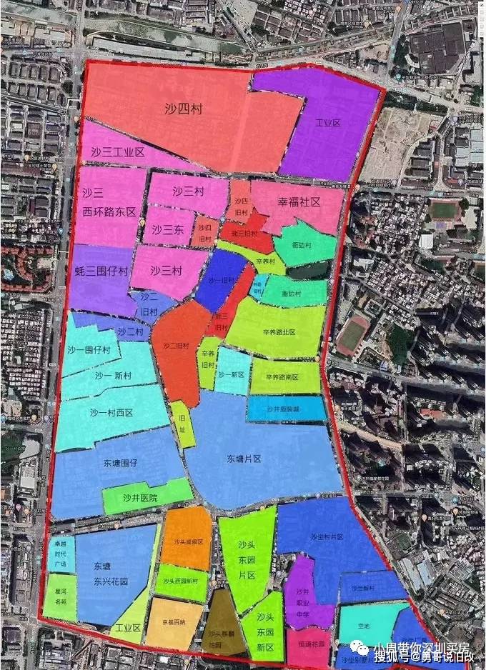 项目:沙井大街片区重点城市更新单元 位置:深圳市宝安区沙井街道,由