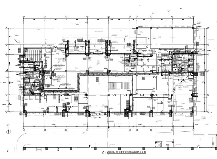 辅仁国际教育:广东高科技研发及智能基地办公给排水施工图