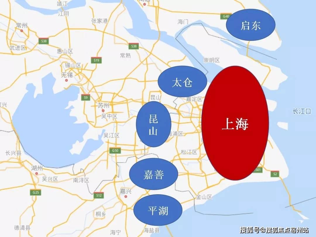 环沪城市区位图