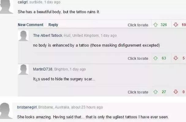 50岁辣妈刘叶琳的腹部纹身,外国人嫌弃"丑",可那是最美的痕迹