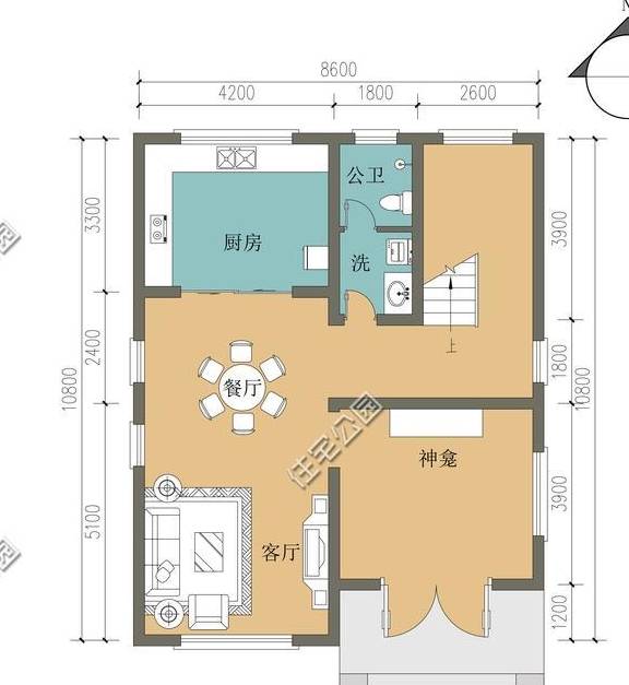 3米,进深10.7米自建房怎么设计?