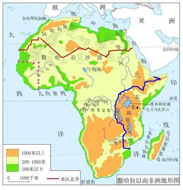 除尼罗河流域外,非洲不适宜耕种 请看地图