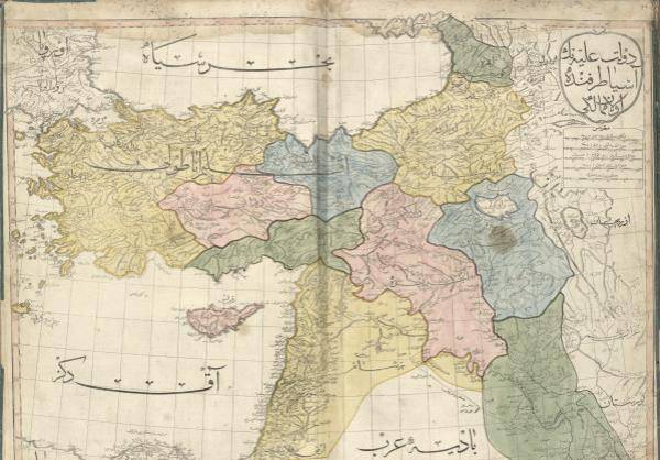 1803年土耳其欧洲地图.此时的奥斯曼帝国还在欧洲拥有相当大的领土.