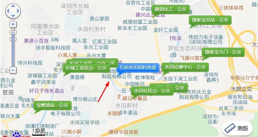 项目地处石岩街道广深港专线与宝石路交汇处西北侧,周边有6号地铁线