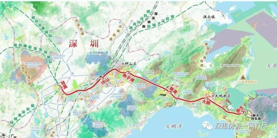 该线路也称为龙大城际,两端头连接龙岗龙城和大鹏新大,直接联系大鹏