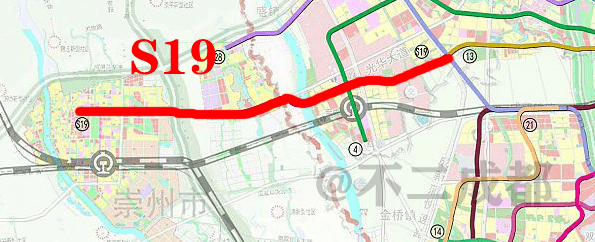 s19(温江区-崇州市)成都市域铁路s18线,连接新津区和天府新区.