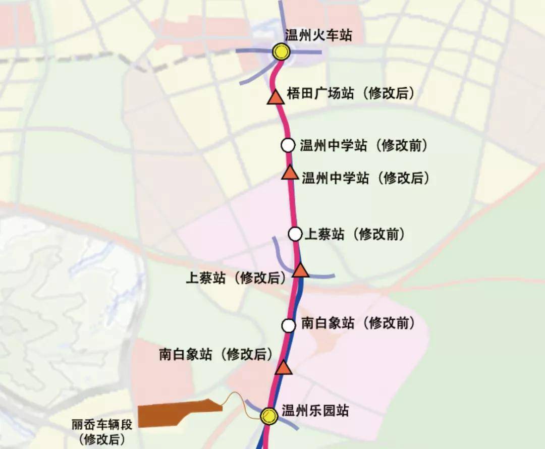 原创最新温州s3线一期线位大调整温州中学上蔡和南白象站全部南移